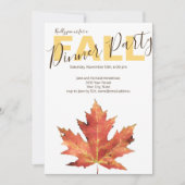 モダン秋ディナーパーティの招待状 招待状 (正面)