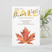 モダン秋ディナーパーティの招待状 招待状 (スタンド正面)