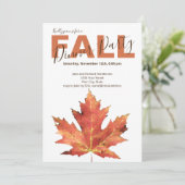 モダン秋ディナーパーティの招待状 招待状 (スタンド正面)