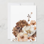 モダン秋ニュートラルフローラフレームブライダルルンチョン 招待状 (裏面)
