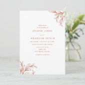 モダン秋バーントオレンジウェディング 招待状 (スタンド正面)