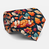 モダン秋フローラ ネクタイ (ロール)