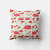 モダン秋レッドキノコ型スケッチ クッション (裏面)