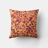 モダン秋幾何三角形パターン クッション (裏面)