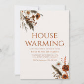 モダン秋引っ越し祝いパーティーパーティー招待状 招待状 (正面)