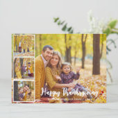 モダン秋感謝家族の写真コラージュ シーズンカード (スタンド正面)