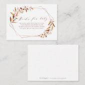 モダン秋緑化幾何学図書リクエスト エンクロージャーカード (正面/裏面)