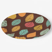 モダン秋葉パターン ペーパープレート (アングル)