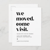 モダン移シンプル動,アビジ来ット移動 案内ポストカード (正面/裏面)