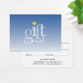 モダン空はっきりした青金ゴールドグラデーションハートギフトハート (デスク)