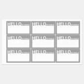 モダン空白のこんにちは ラベル (シート)