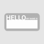 モダン空白のこんにちは 名札 (正面)