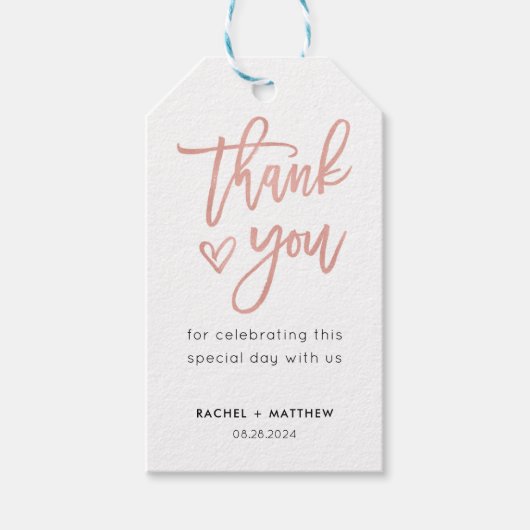 モダン童話の書道結婚式の引き出物ラベル ギフトタグ (正面)