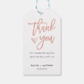 モダン童話の書道結婚式の引き出物ラベル ギフトタグ (裏面)