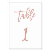 モダン童話バラ金ゴールド結婚のテーブル番号1 テーブルナンバー (裏面)