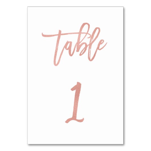 モダン童話バラ金ゴールド結婚のテーブル番号1 テーブルナンバー (正面)