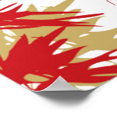 モダン竹葉結婚中国のの座席表 ポスター (角)