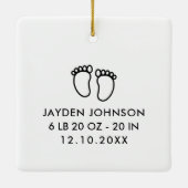 モダン第1回クリスマスおばさん新生児写真 セラミックオーナメント (裏面)