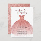 モダン第16期誕生日パーティー 招待状 (正面/裏面)