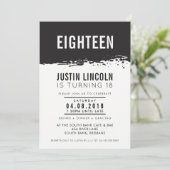 モダン第18期パーティー招待状絵を描（ばちゃばちゃ）跳ねる 招待状 (スタンド正面)