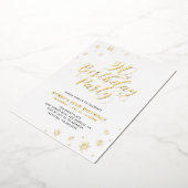 モダン第90回バースデーパーティー実在ホイル招待状 箔招待状 (回転した状態)