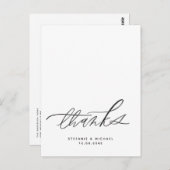 モダン筆の書結婚道ありがとう ポストカード (正面/裏面)