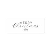モダン筆記体 メリークリスマス 名前 記念日 ラバースタンプ (インプリント)