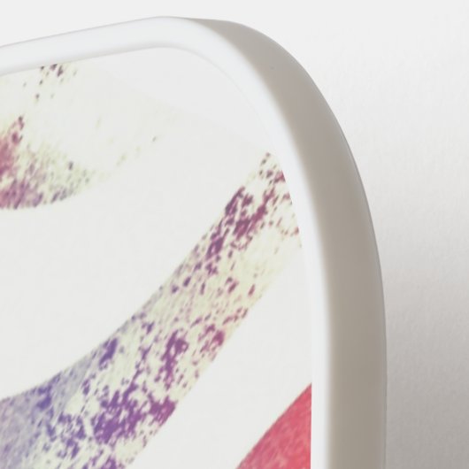 モダン米国国パーソナライズされた旗 ピックルボールラケット (左詳細)