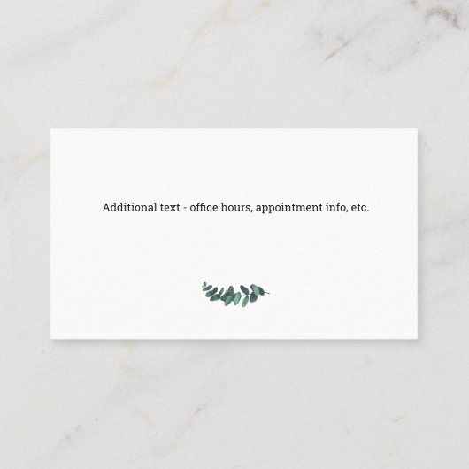 モダン精神療法士ユーカリの名刺 名刺 (裏面)