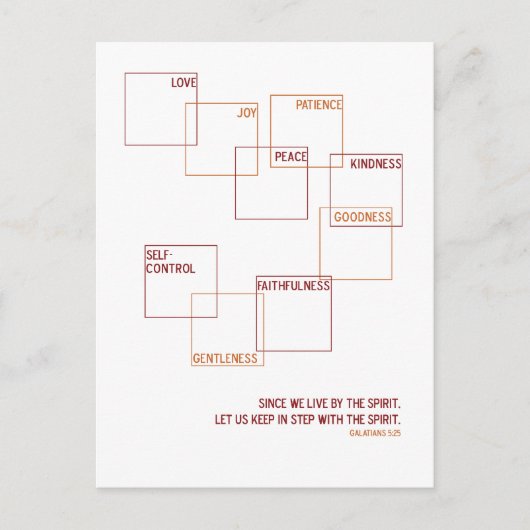 モダン精霊デザインの果実 ポストカード (正面)