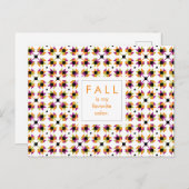 モダン紅葉キルトパターン ポストカード (正面/裏面)