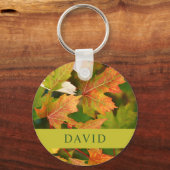 モダン紅葉キーリング キーホルダー (正面)