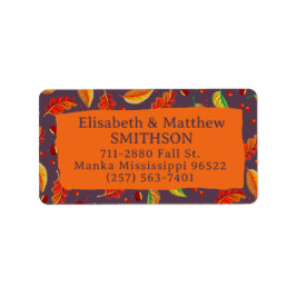 モダン紅葉栗秋感謝祭 ラベル