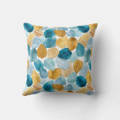 モダン紅葉水彩継ぎ目なしパターン クッション (裏面)