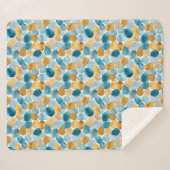 モダン紅葉水彩継ぎ目なしパターン シェルパブランケット (正面(横))