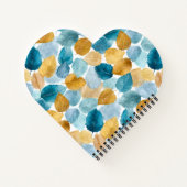 モダン紅葉水彩継ぎ目なしパターン ノートブック (裏面)