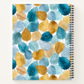 モダン紅葉水彩継ぎ目なしパターン ノートブック (裏面)