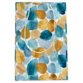 モダン紅葉水彩継ぎ目なしパターン ミディアムペーパーバッグ (正面)