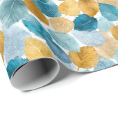 モダン紅葉水彩継ぎ目なしパターン ラッピングペーパー (ロールコーナー)