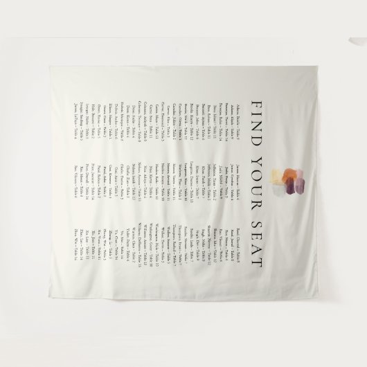 モダン紅葉秋に席を結婚探す タペストリー (正面(横))