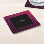 モダン紙コースター – ベリーミニマリスト スクエアペーパーコースター (アングル)