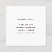 モダン紙テクスチャーシンプルブラウンコンサルタント スクエア名刺 (裏面)