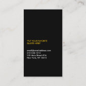 モダン紙吹雪カラフル《写真》ぼけ味黒(縦) 名刺 (裏面)