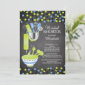 モダン紙吹雪キッチンブライダルシャワー招待状 招待状 (スタンド正面)