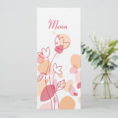 モダン紙吹雪フラワー結婚花びらのディナー メニュー (スタンド正面)