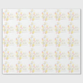 モダン紙吹雪フラワー花びらカスタムウェディングラップ ラッピングペーパー (フラット)