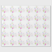 モダン紙吹雪フラワー花びらカスタムウェディングラップ ラッピングペーパー (フラット)