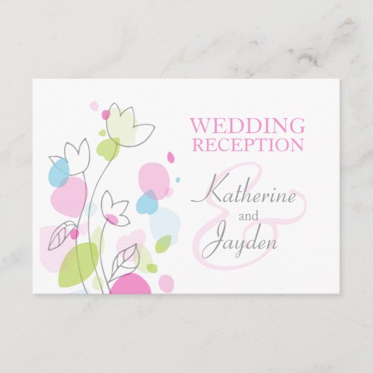 モダン紙吹雪フ結婚ァーの情報エンクロージャカード エンクロージャーカード (正面)