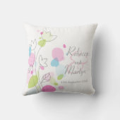 モダン紙吹雪花びら結婚枕 クッション (裏面)