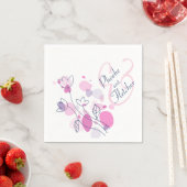 モダン紙吹雪花結婚名日 スタンダードカクテルナプキン (インサイチュ)